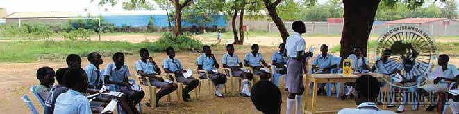 Students in an outdoor classroom session supported by HOFAD