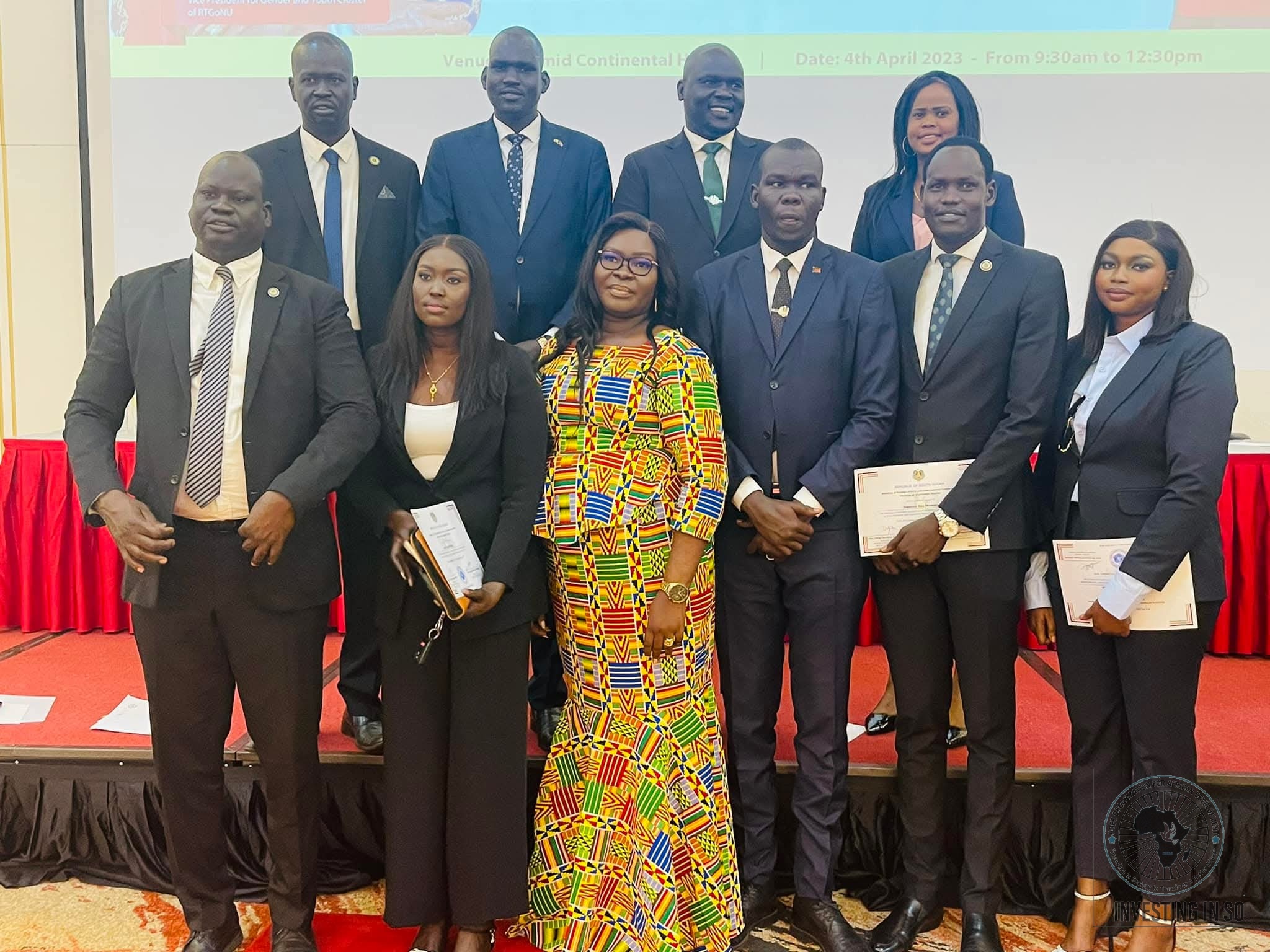 HOFAD representatives receiving certificates at a national forum on gender and youth
